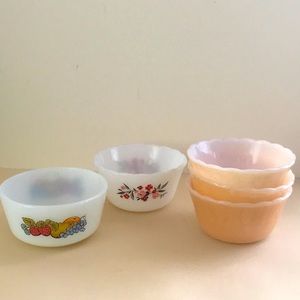 Fire King vintage custard cups